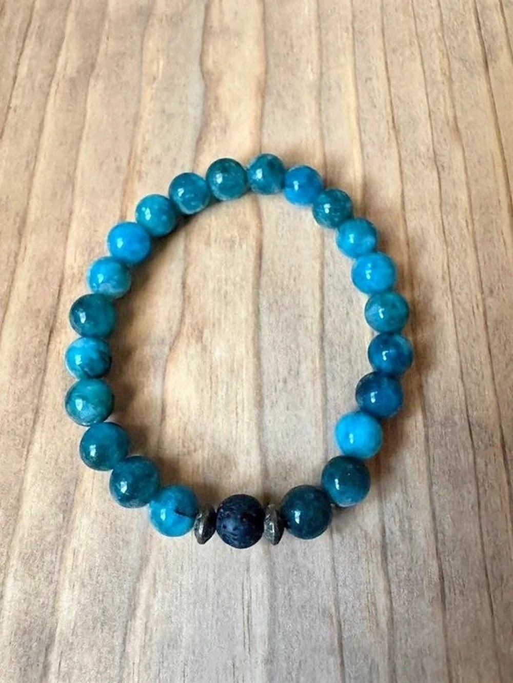 Evolve Mala Renewed Apatite & Lava Stone Bracelet